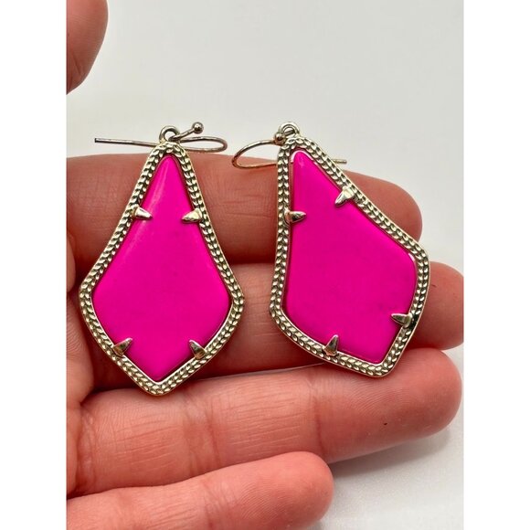 Kendra Scott Elle Drop Earrings Pink Gold-Plated Metal Lightweight & Chic Statem - Picture 4 of 7